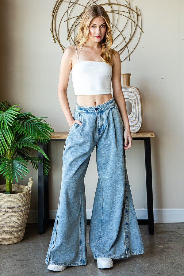 Oli & Hali Side-Open Denim Pants