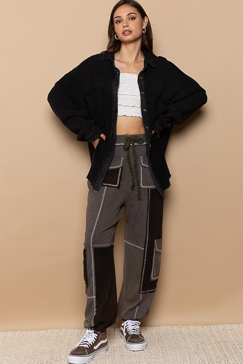 POL Button Down Relaxed Fit Vintage Shirts Top