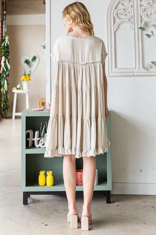 Oli & Hali Boho Washed Ruffle Tiered Dress