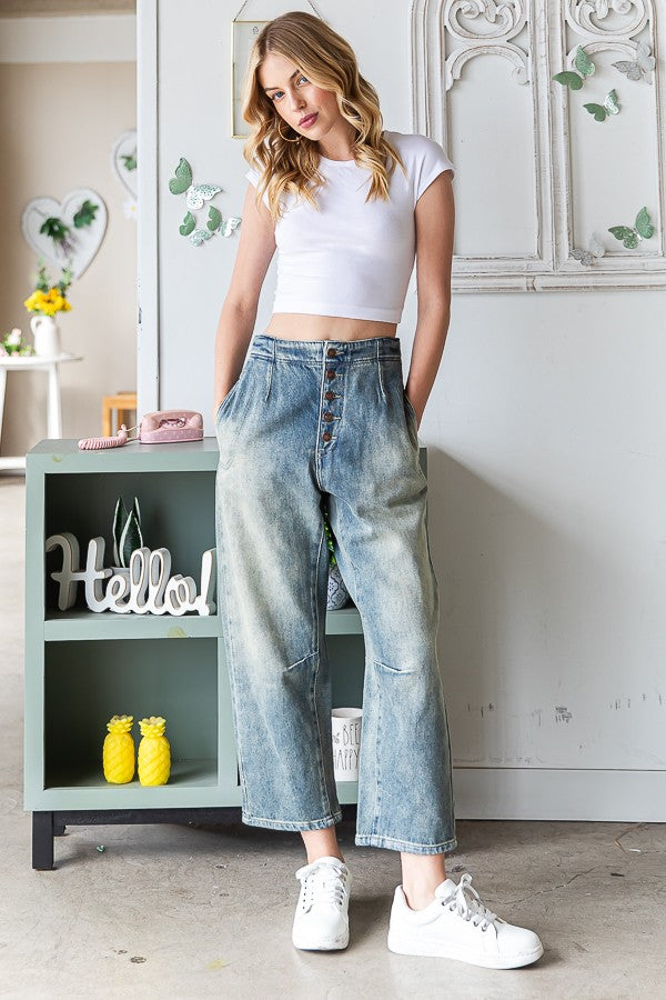 Oli & Hali Washed Baggy Jean Pants