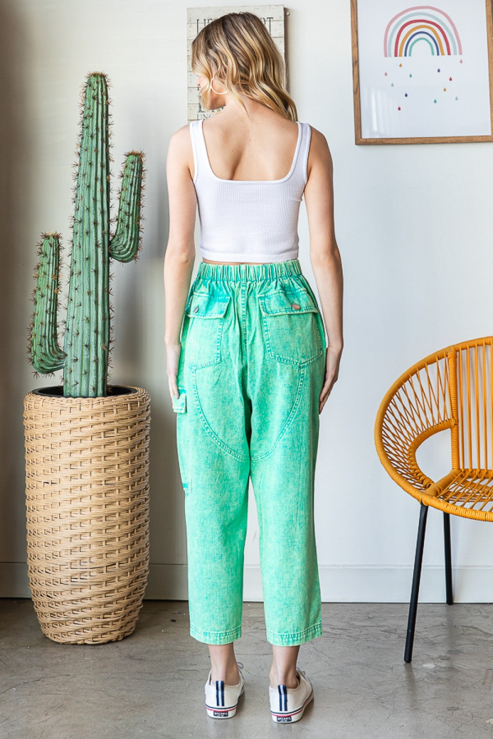 Oli & Hali Washed Woven Baggy Pants