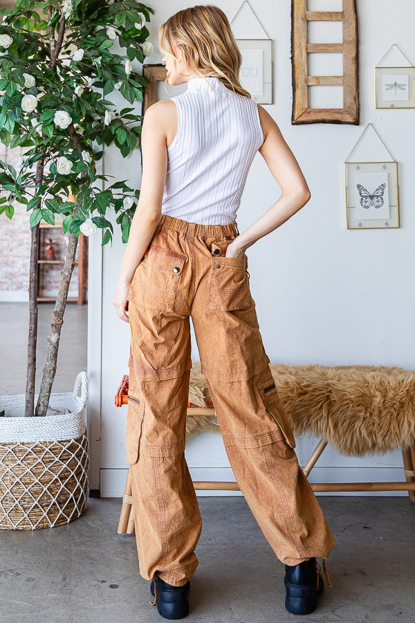 Oli & Hali Mineral Washed 11pkts Cargo Pants