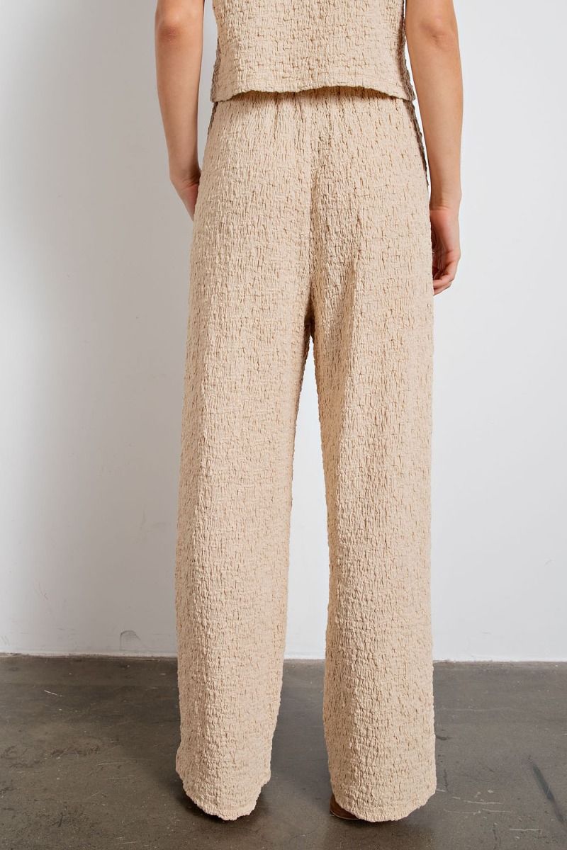 Easel Plus Textured Elasticized Waist Relaxed Pants