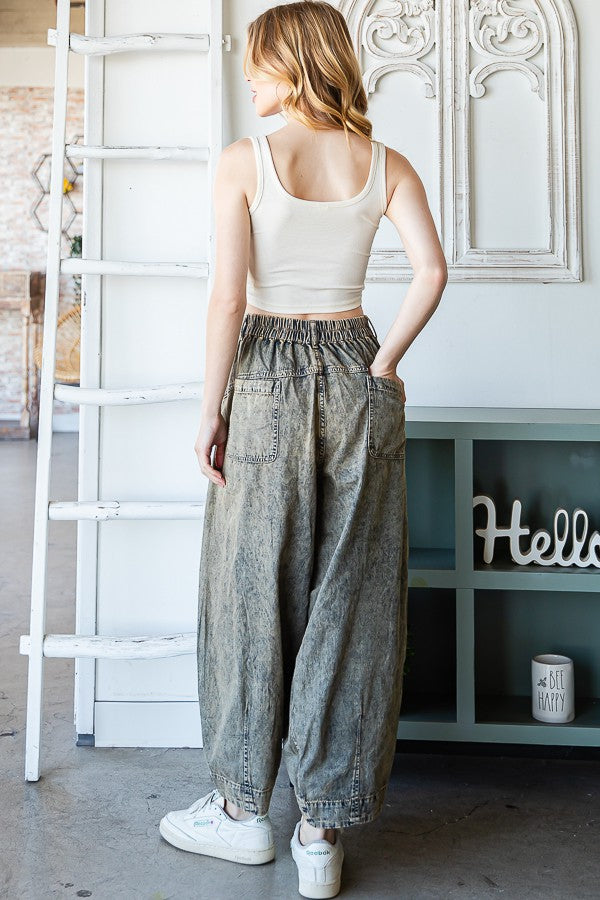 Oli & Hali Washed Baggy Relaxed Fit Pants