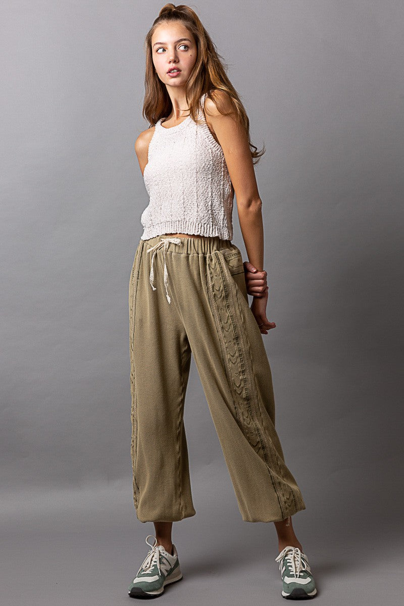 POL 2 Tone Thread Solid Basic Sleeveless Top