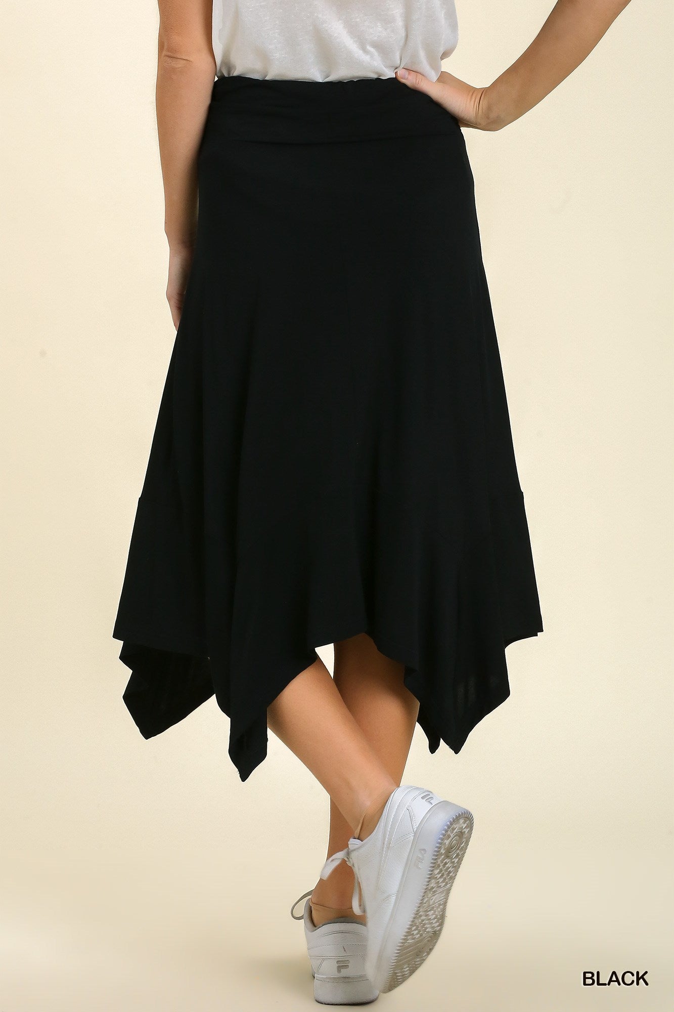 Umgee Bias Cut Knit Midi Skirt No Lining Pants