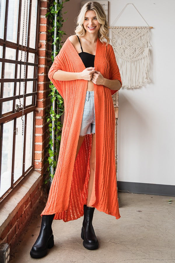 Oli & Hali Collared Long Sweater Cardigan Jacket