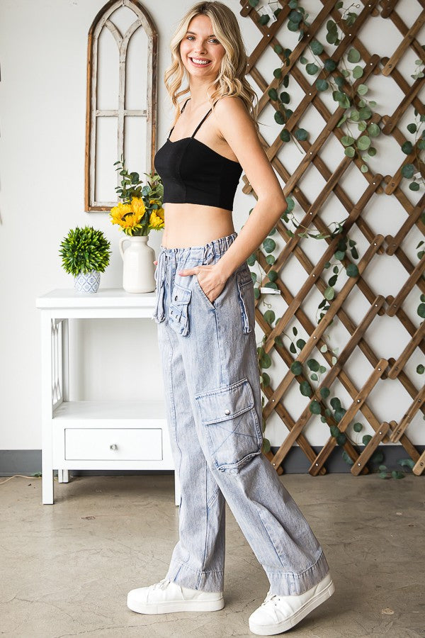 Oli & Hali Mineral Washed Cargo Pants