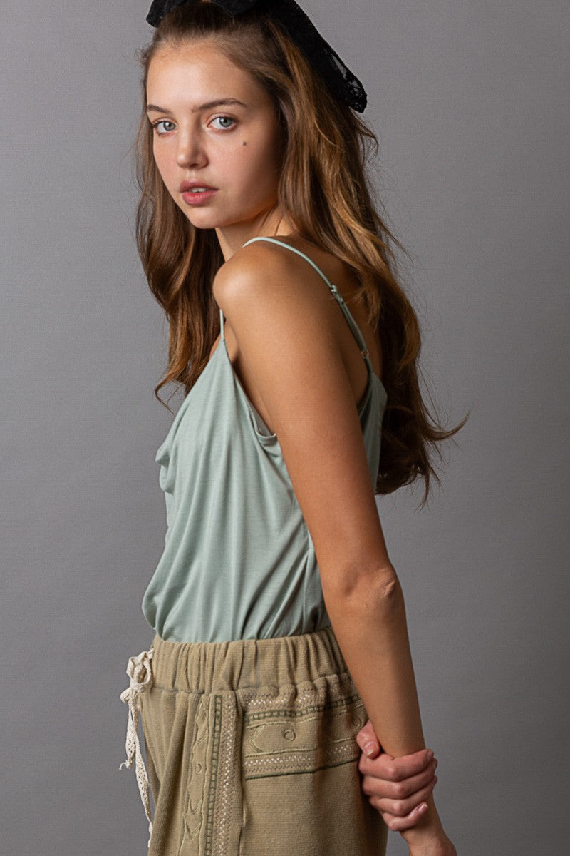 POL Rose Petal Sleeveless Tank Top