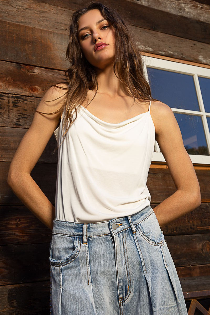 POL Rose Petal Sleeveless Tank Top