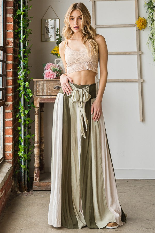 Oli & Hali Mineral Washed Patchwork Pants