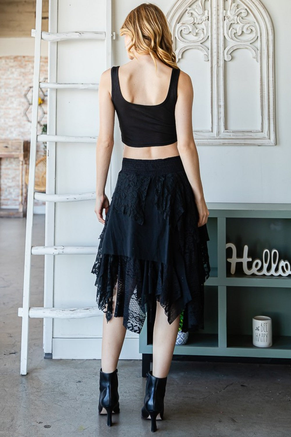 Oli & Hali Multi Lace Mixed Mid Skirt Pants