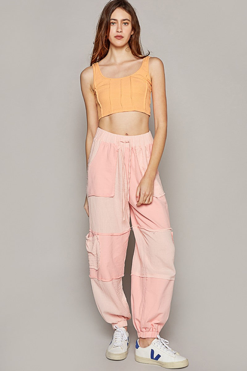 POL Square Neck Sleeveless Outseam Lining Top