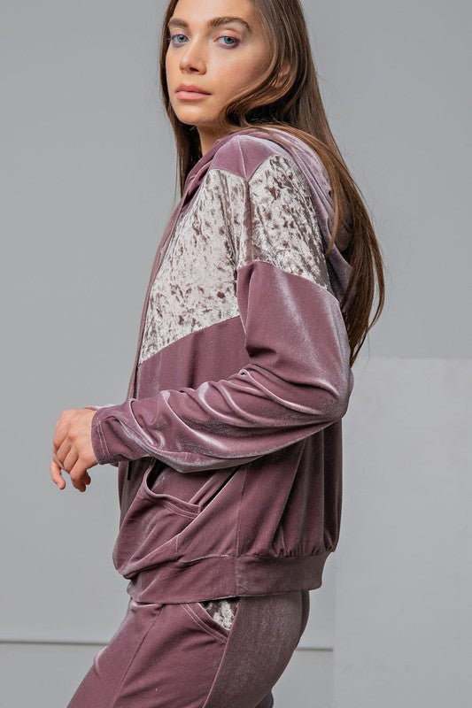 Easel Velour Matching Lounge Set - Roulhac Fashion Boutique