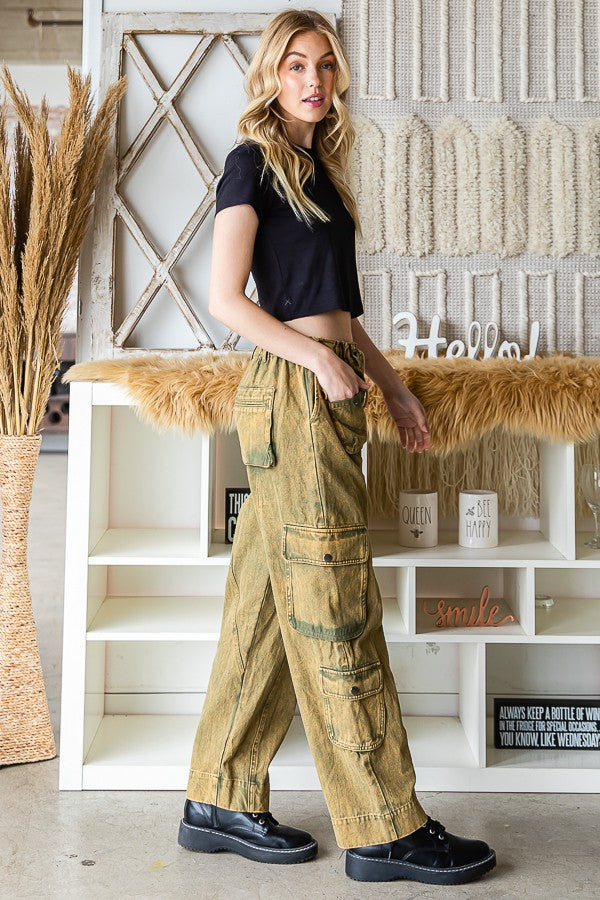 Oli & Hali Mineral Washed Cargo Pants