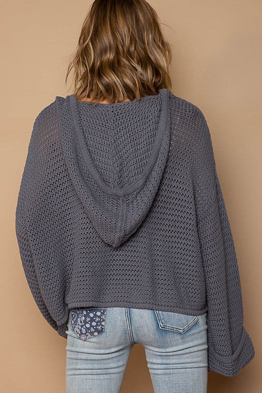 POL Relaxed Fit Long sleeve Hoodie Pullover Sweater - Roulhac Fashion Boutique