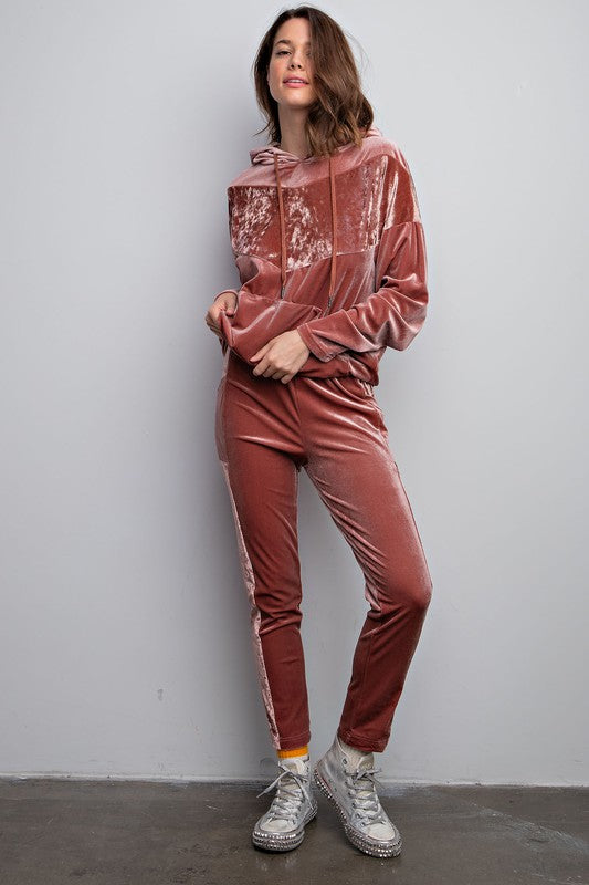 Easel Velour Matching Lounge Set