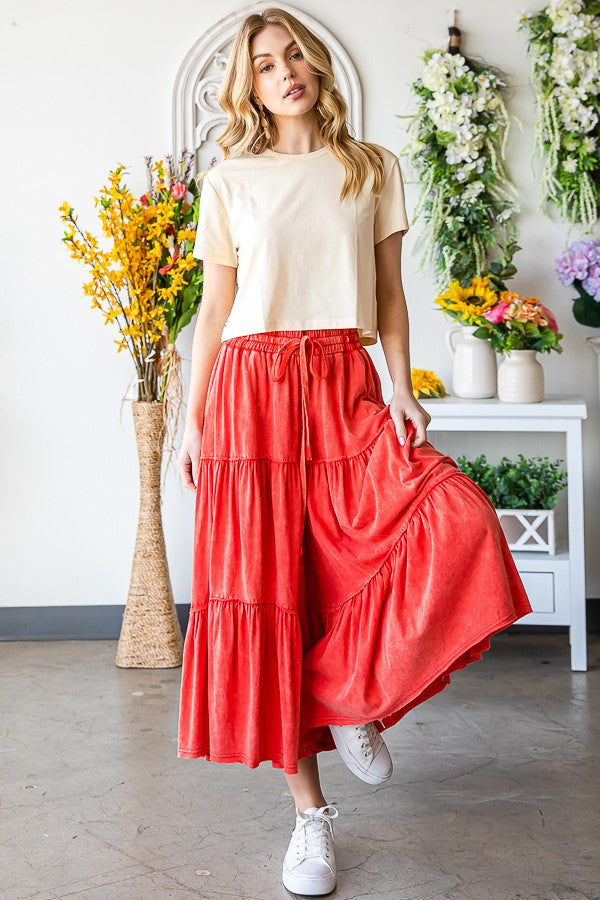 Oli & Hali Mineral Washed Tiered Pants