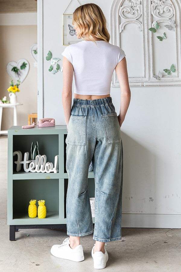 Oli & Hali Washed Baggy Jean Pants