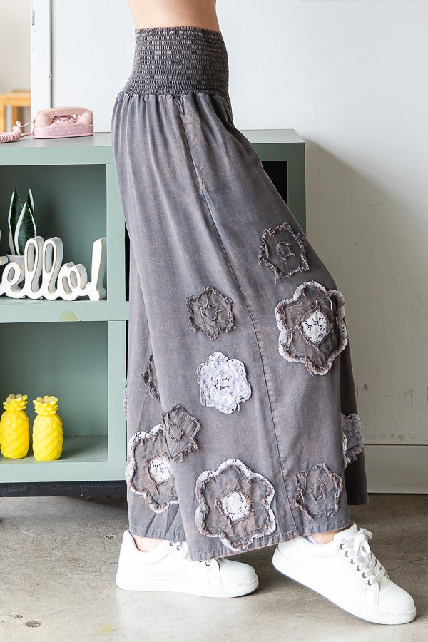 Oli & Hali Washed Flower Patch Tencel Pants