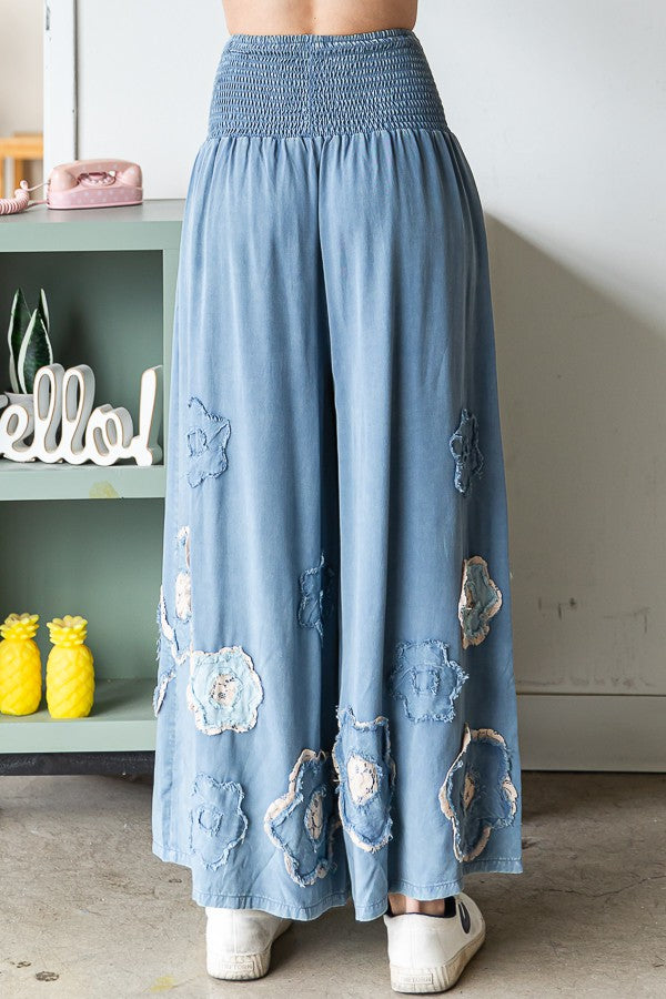 Oli & Hali Washed Flower Patch Tencel Pants