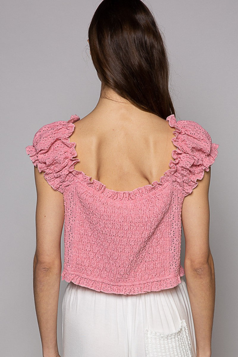 POL Vintage Wash Floral Print Sleeveless Top