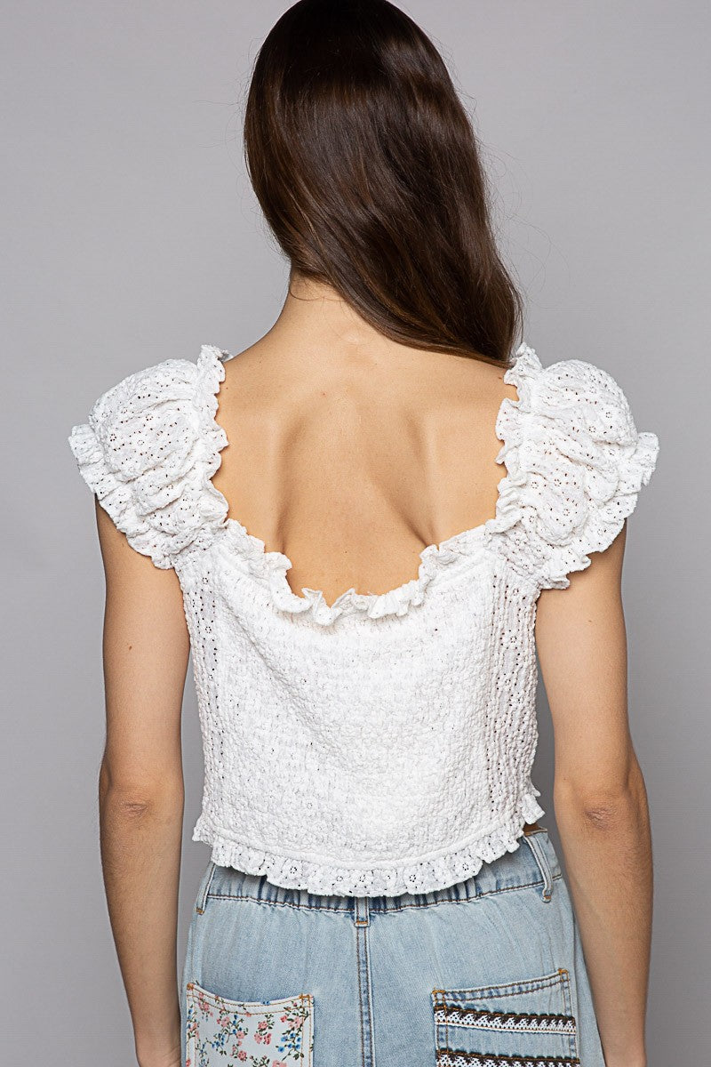 POL Vintage Wash Floral Print Sleeveless Top