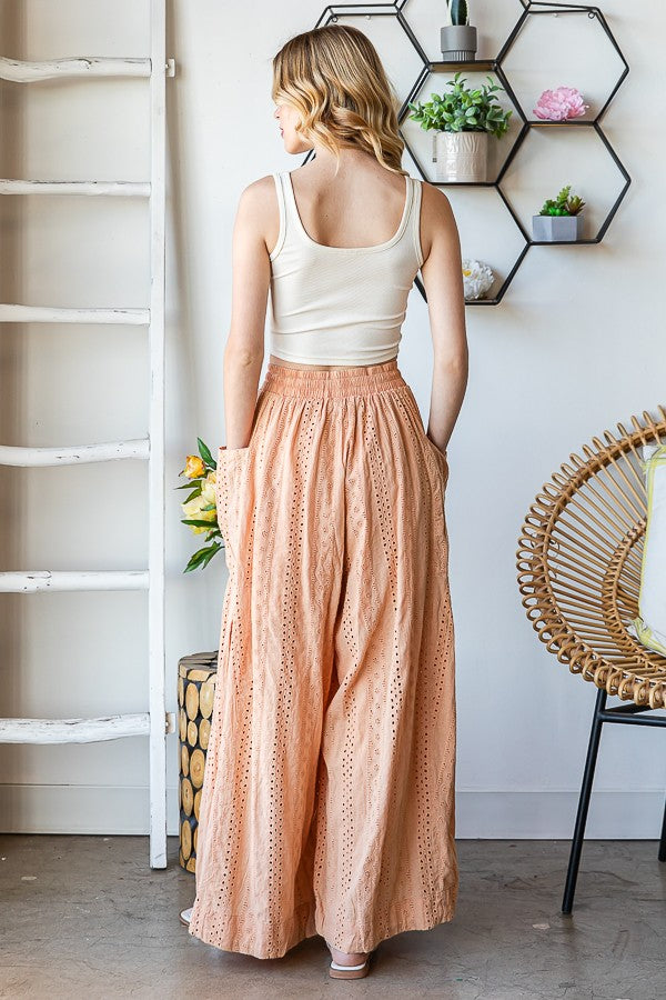 Oli & Hali Mineral Washed Eyelet Pants