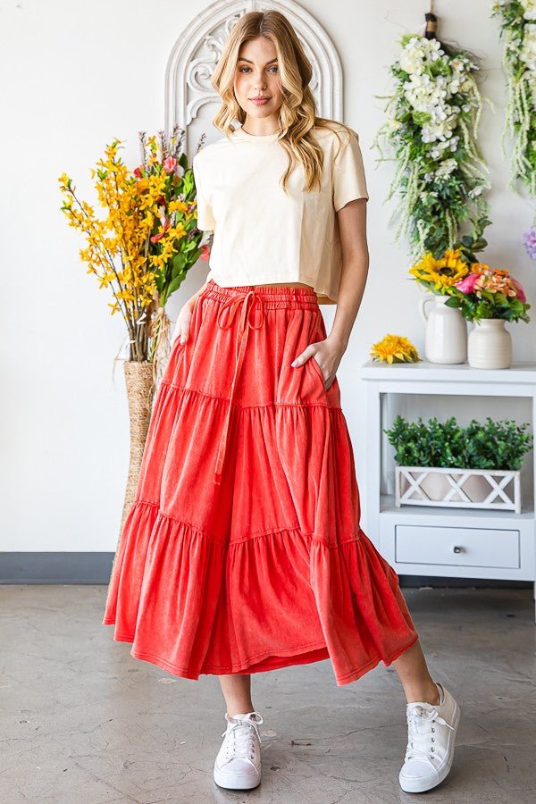 Oli & Hali Mineral Washed Tiered Pants