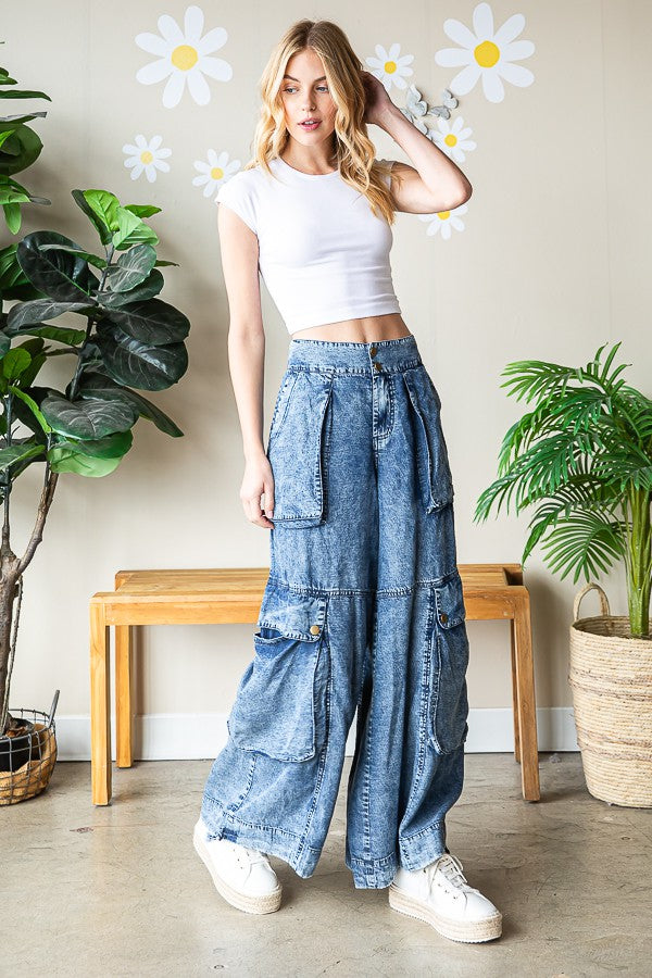 Oli & Hali Mineral Washed Cargo Pants