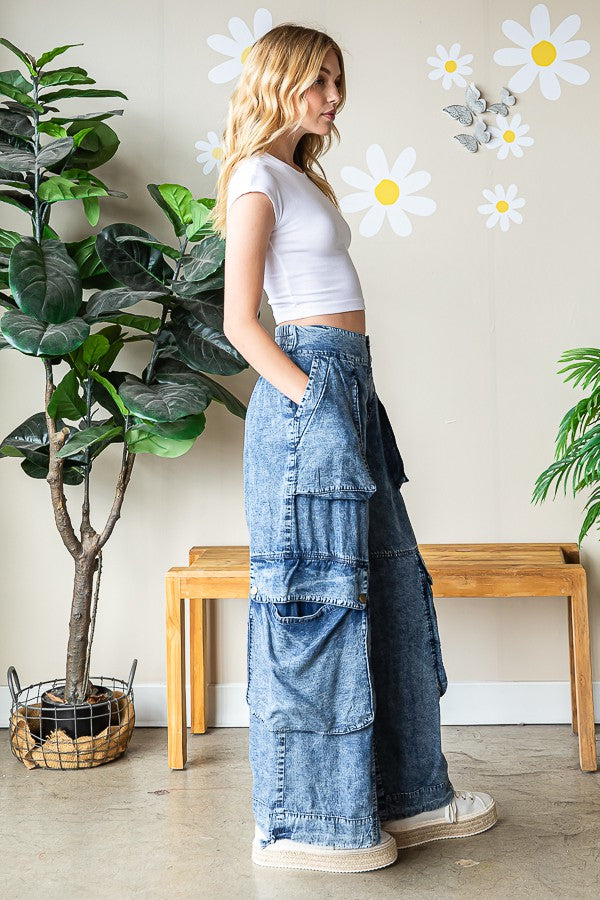 Oli & Hali Mineral Washed Cargo Pants