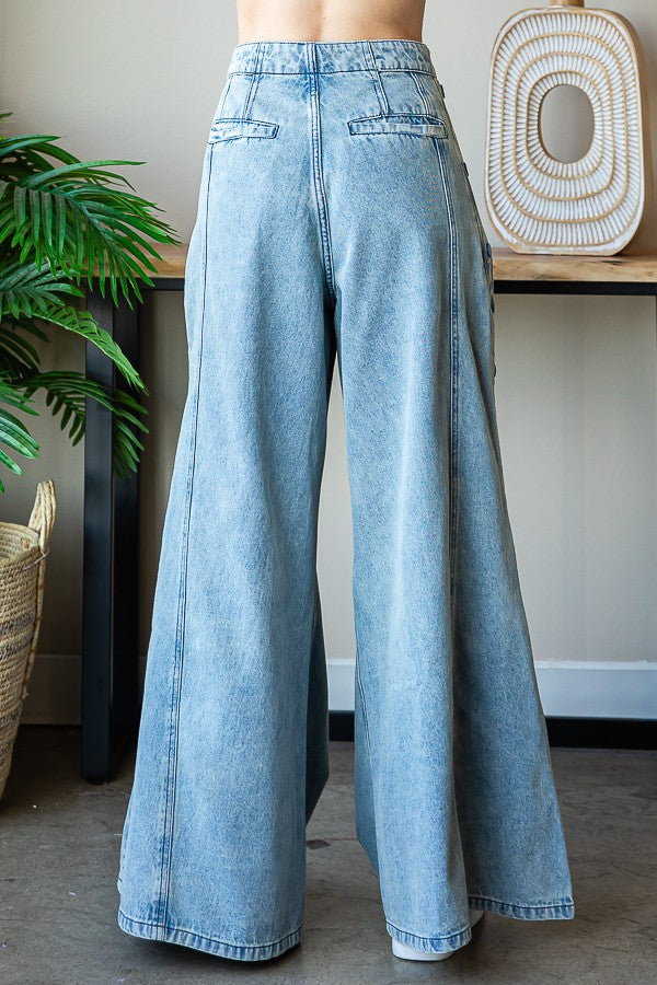 Oli & Hali Side-Open Denim Pants