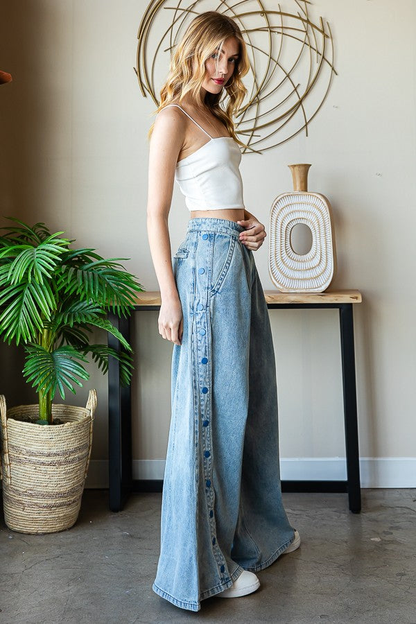 Oli & Hali Side-Open Denim Pants