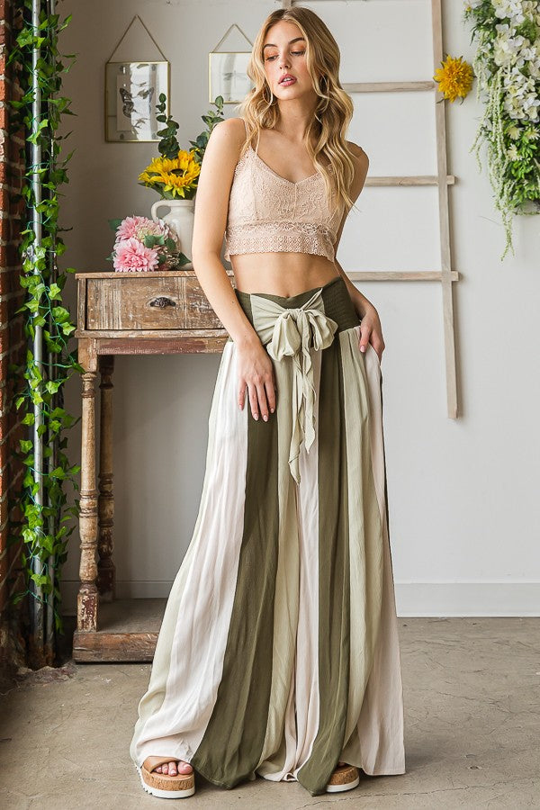 Oli & Hali Mineral Washed Patchwork Pants