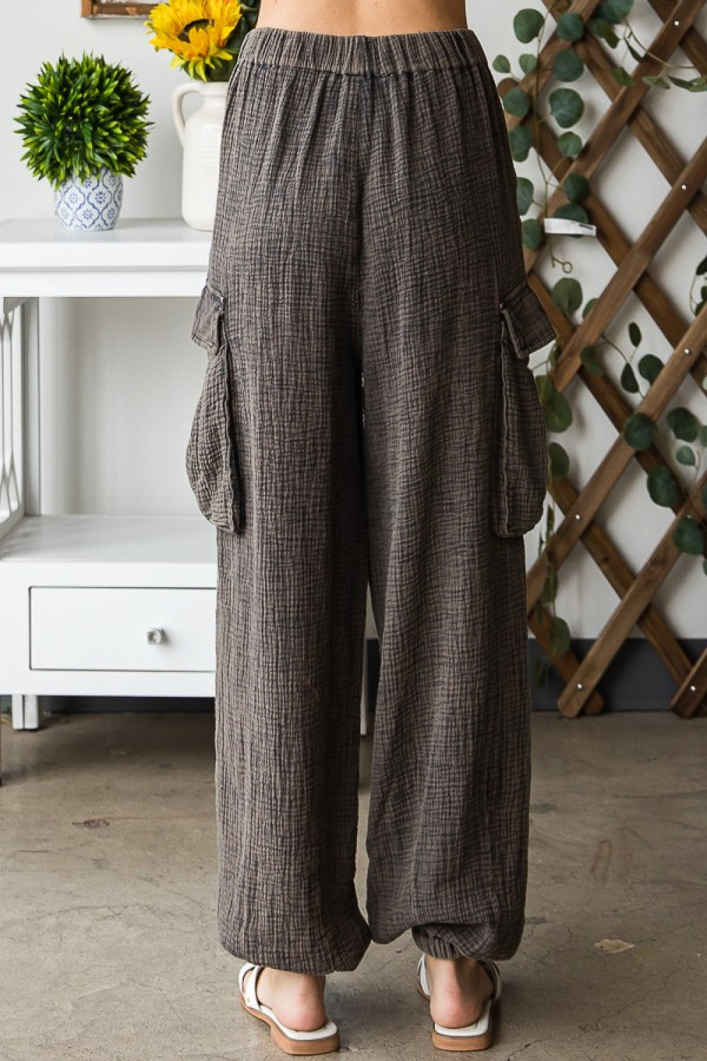 Oli & Hali Washed Baggy Cargo Relaxed Fit Pants