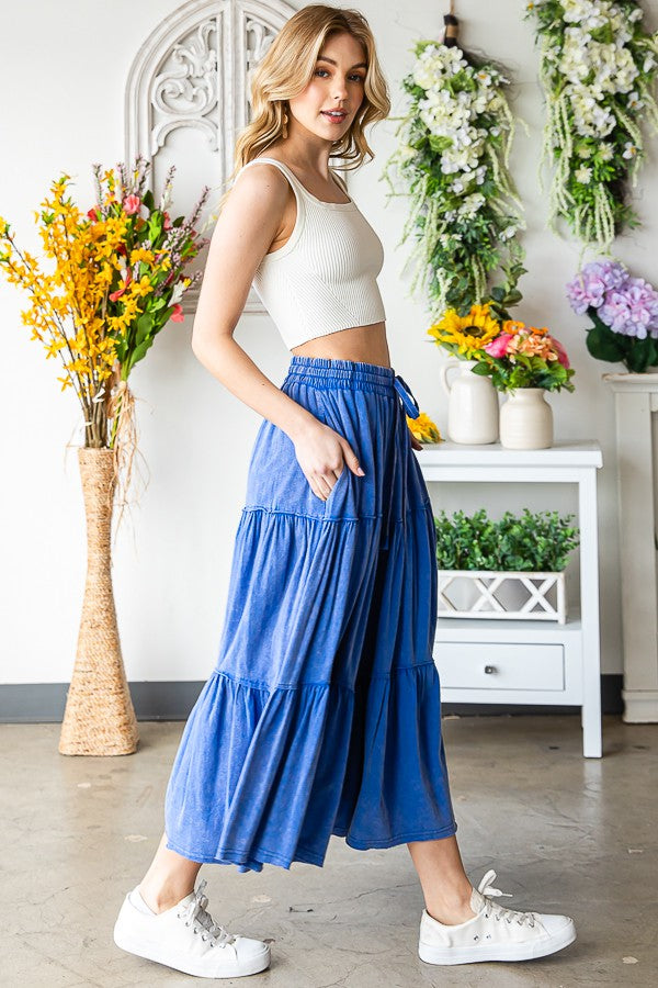 Oli & Hali Mineral Washed Tiered Pants