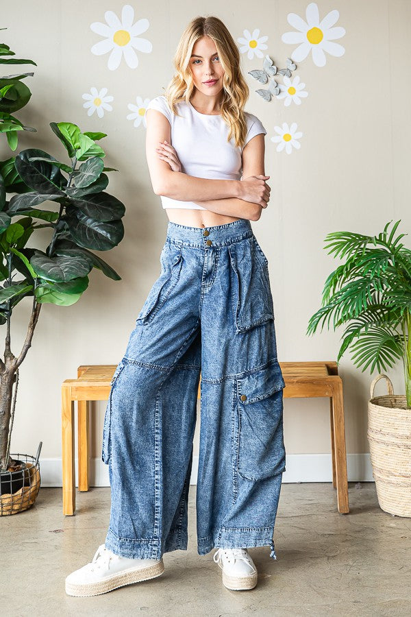 Oli & Hali Mineral Washed Cargo Pants