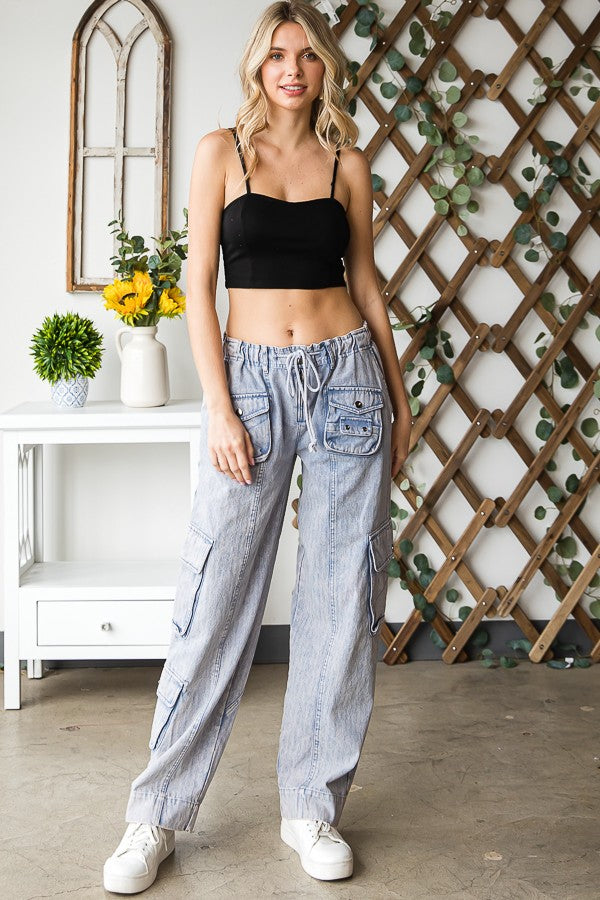 Oli & Hali Mineral Washed Cargo Pants