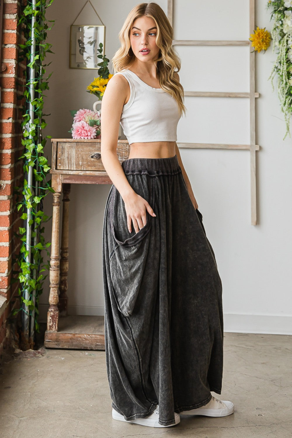 Oli & Hali Mineral Washed Jetty Harem Pants