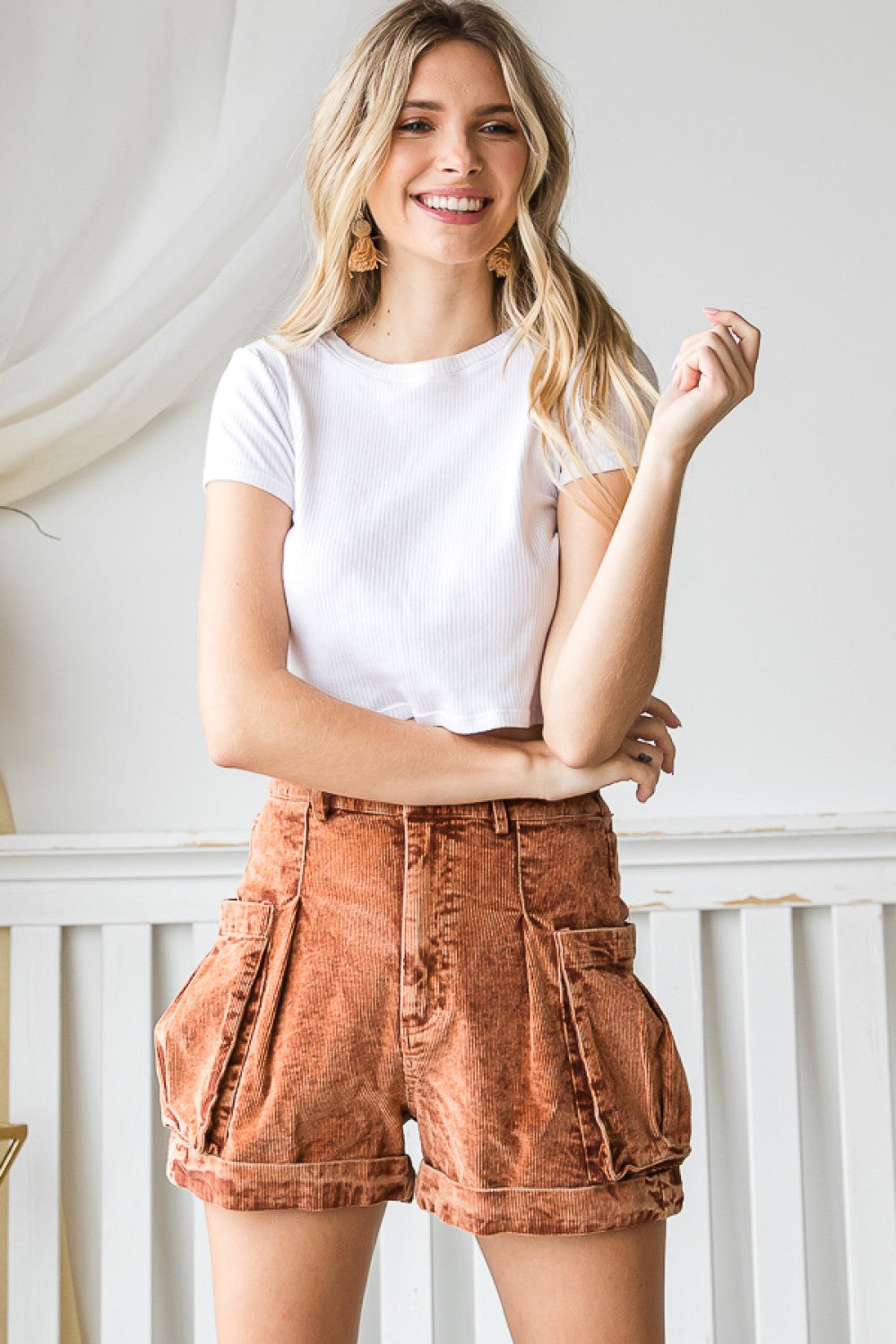 Oli & Hali Washed Cord Short Pants