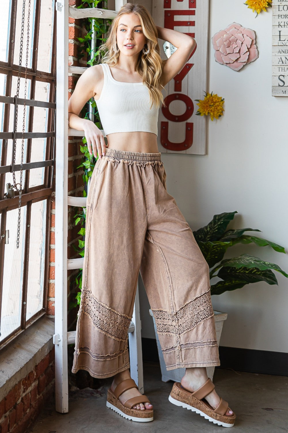 Oli & Hali Mineral Washed Elastic Band Waist Moms Denim Pants