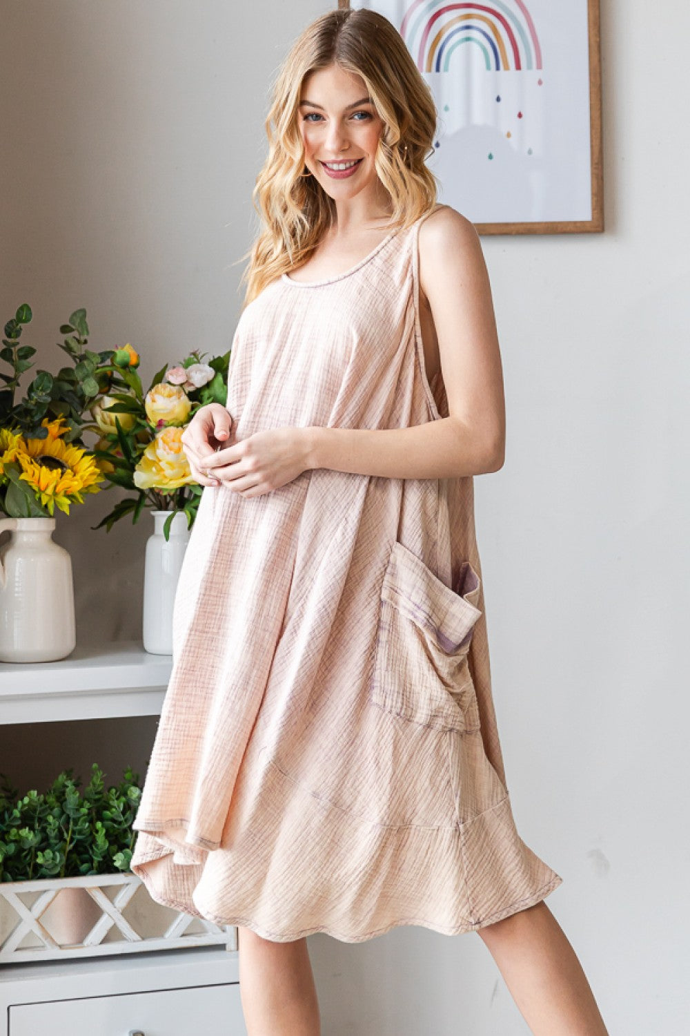 Oli & Hali Washed Sleeveless Oversized Dress