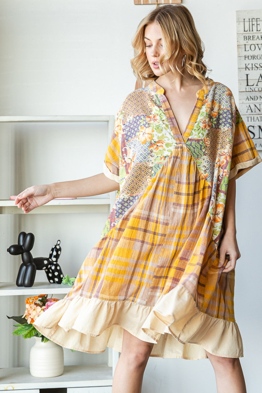 Oli & Hali Washed Print Mix Dress