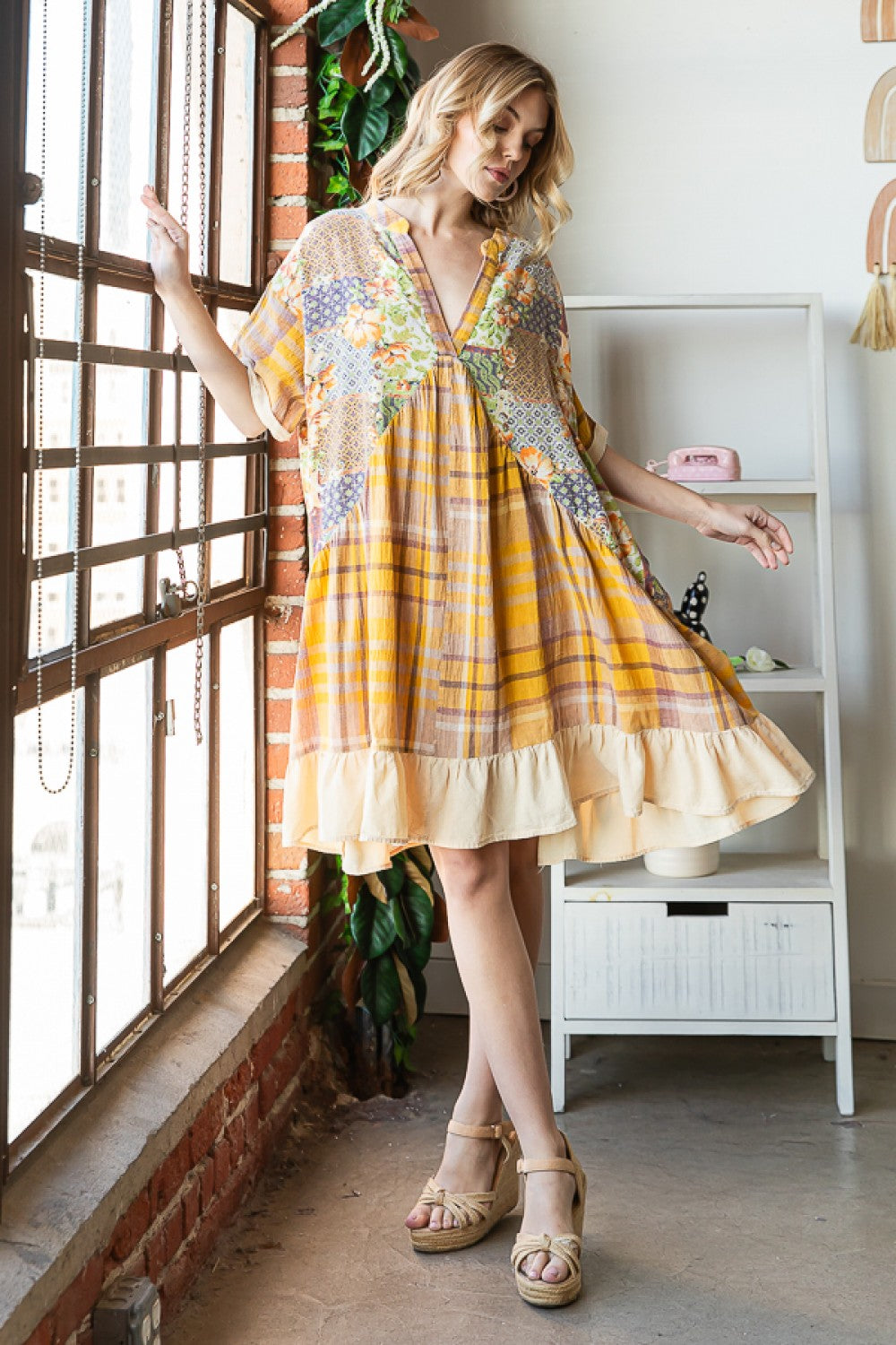 Oli & Hali Washed Print Mix Dress