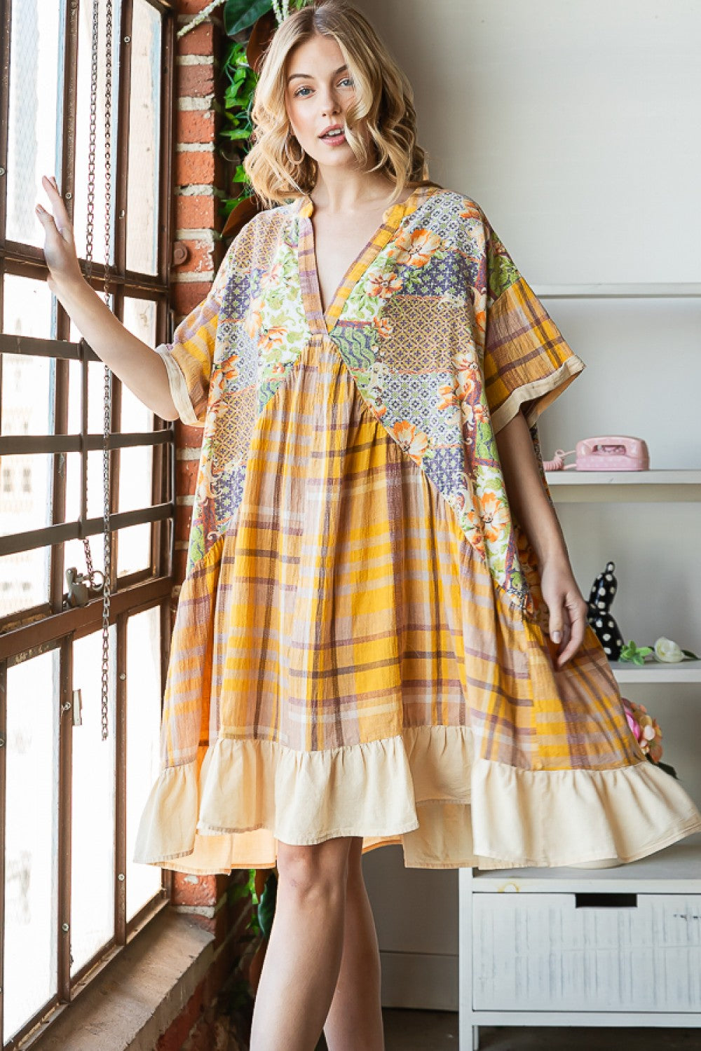 Oli & Hali Washed Print Mix Dress