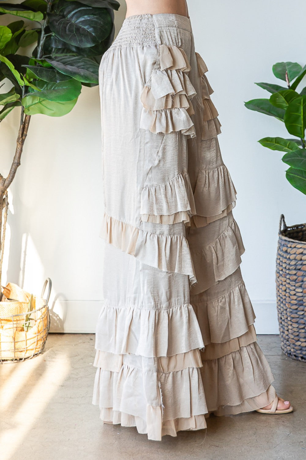 Oli & Hali Ruffle Patch Detail Relaxed Fit Pants