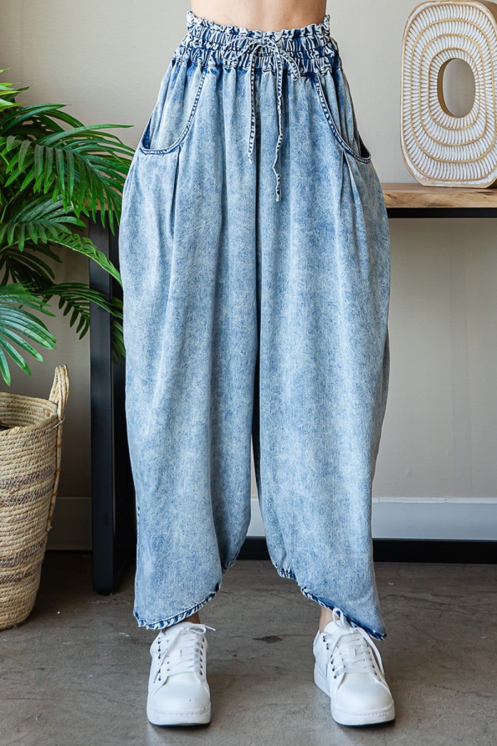 Oli & Hali Washed Tencel Baggy Jogger Pants