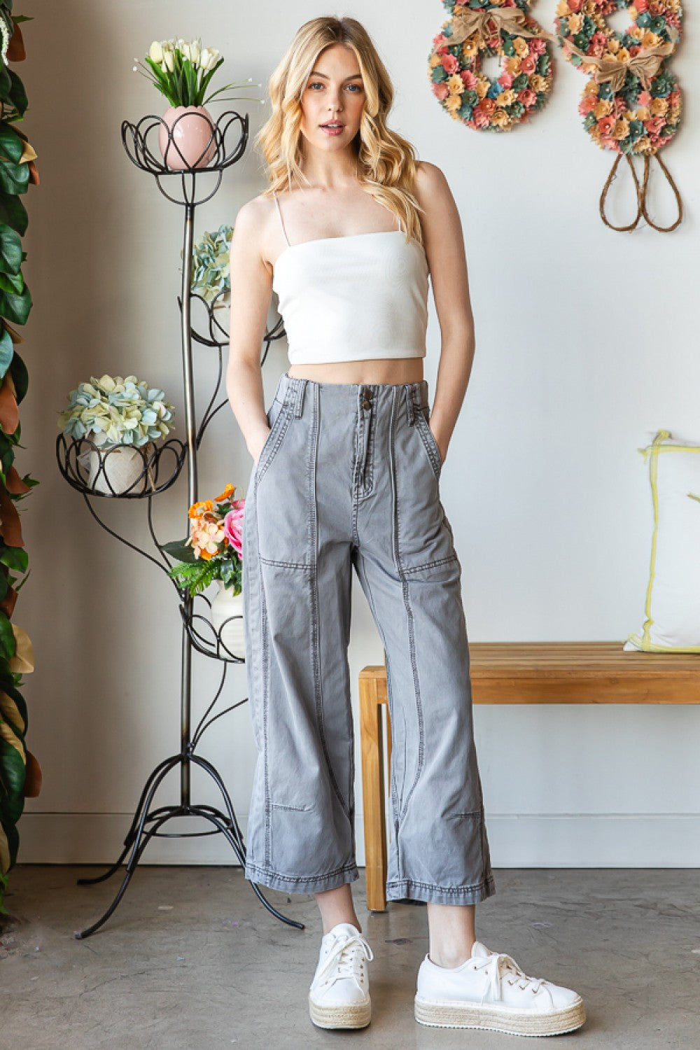 Oli & Hali Garment Dyed Trouser Pants