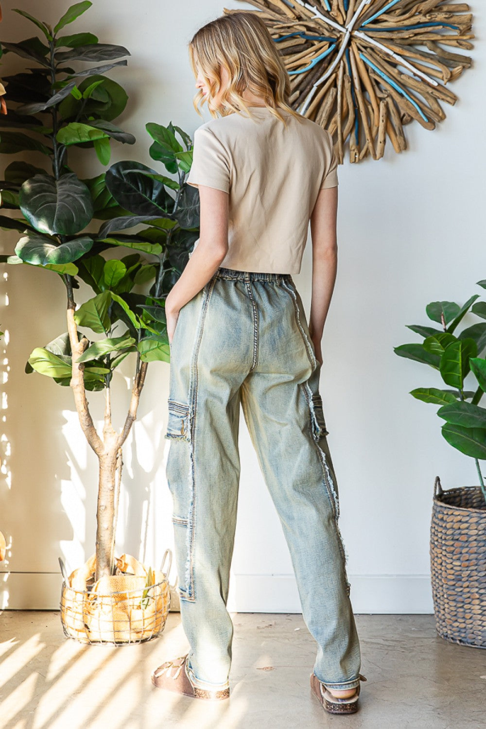 Oli & Hali Washed Stretch Relaxed Fit Pants