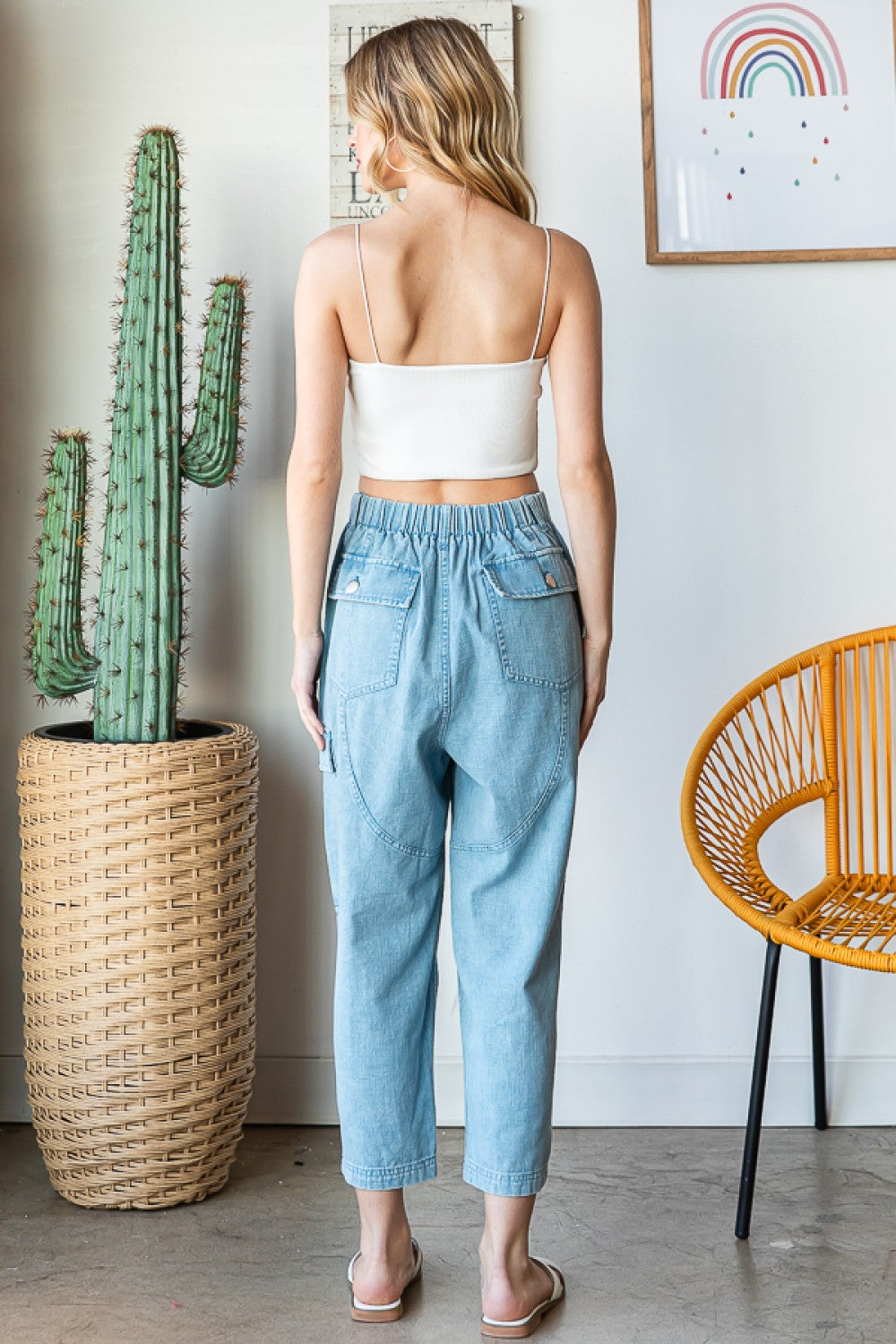 Oli & Hali Washed Woven Baggy Pants